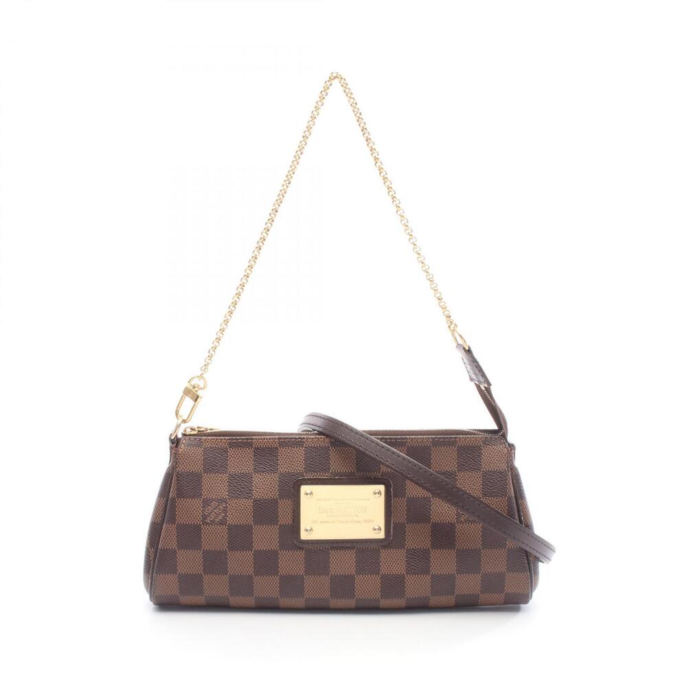 Louis Vuitton Eva Handbag Canvas Leather Damier Brown